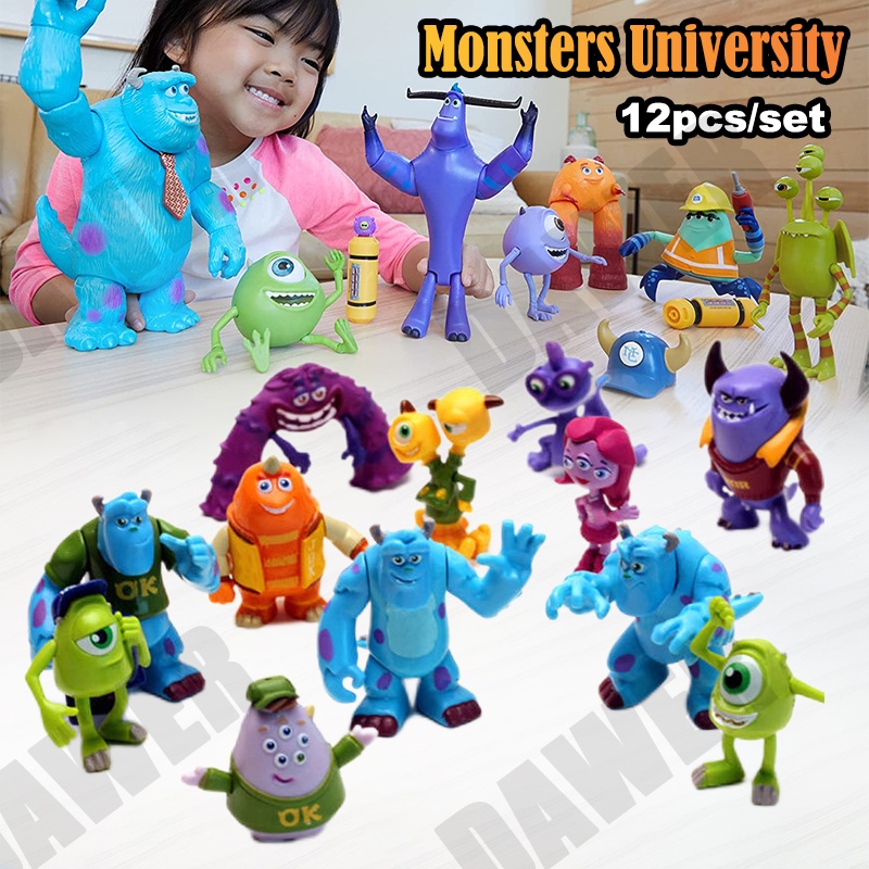 12pcs/set Disney Pixar Anime Movie Monsters University Action Figures