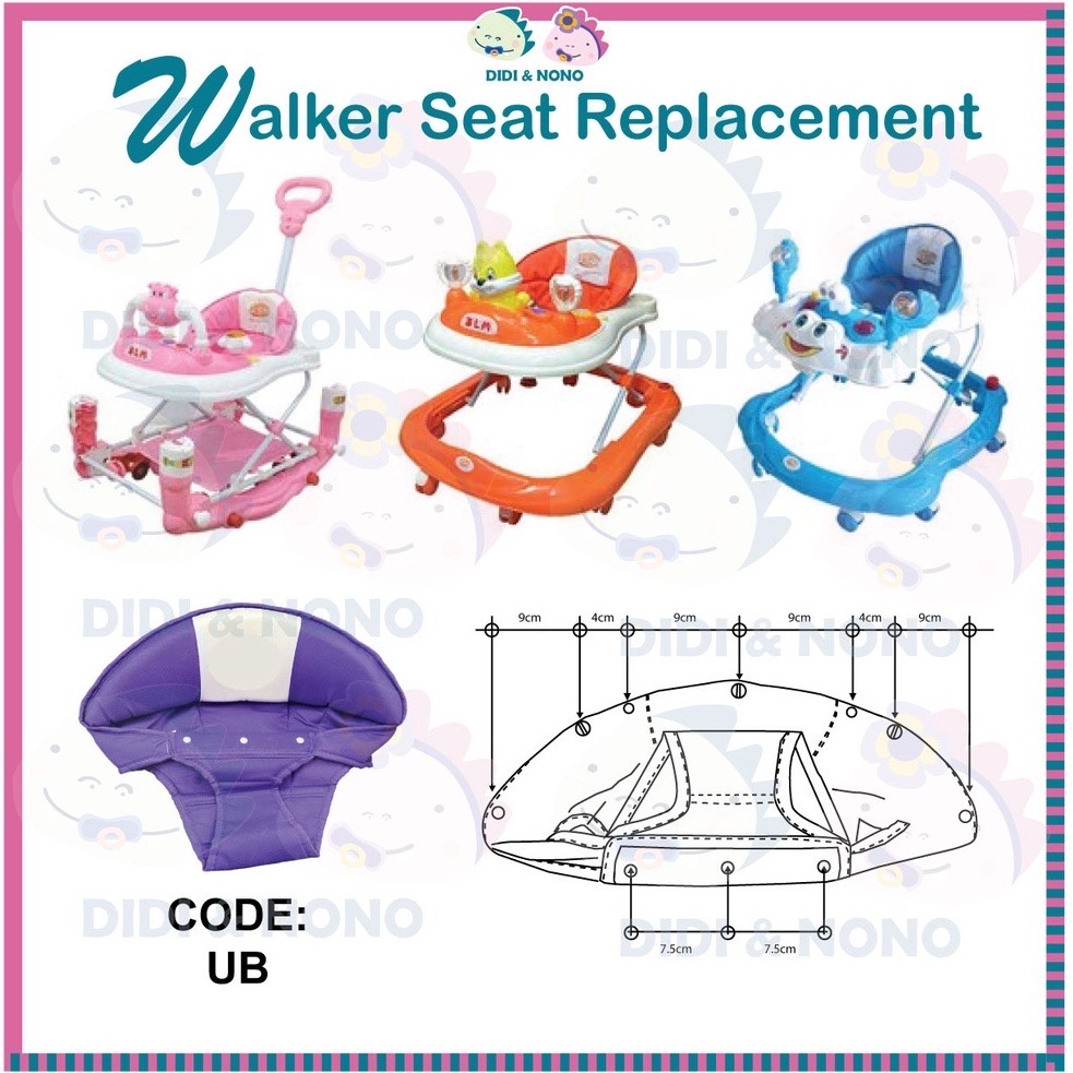 Walker seat replacement cushion ganti kereta roda jalan baby(seat only) Shopee Malaysia