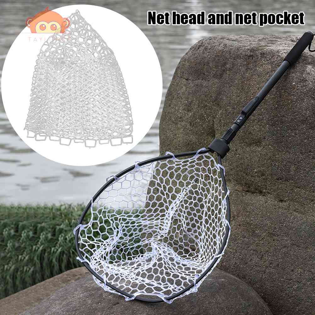 Rubber Fishing Nets Mesh Fish Catch Release Network Trap Landing Dip