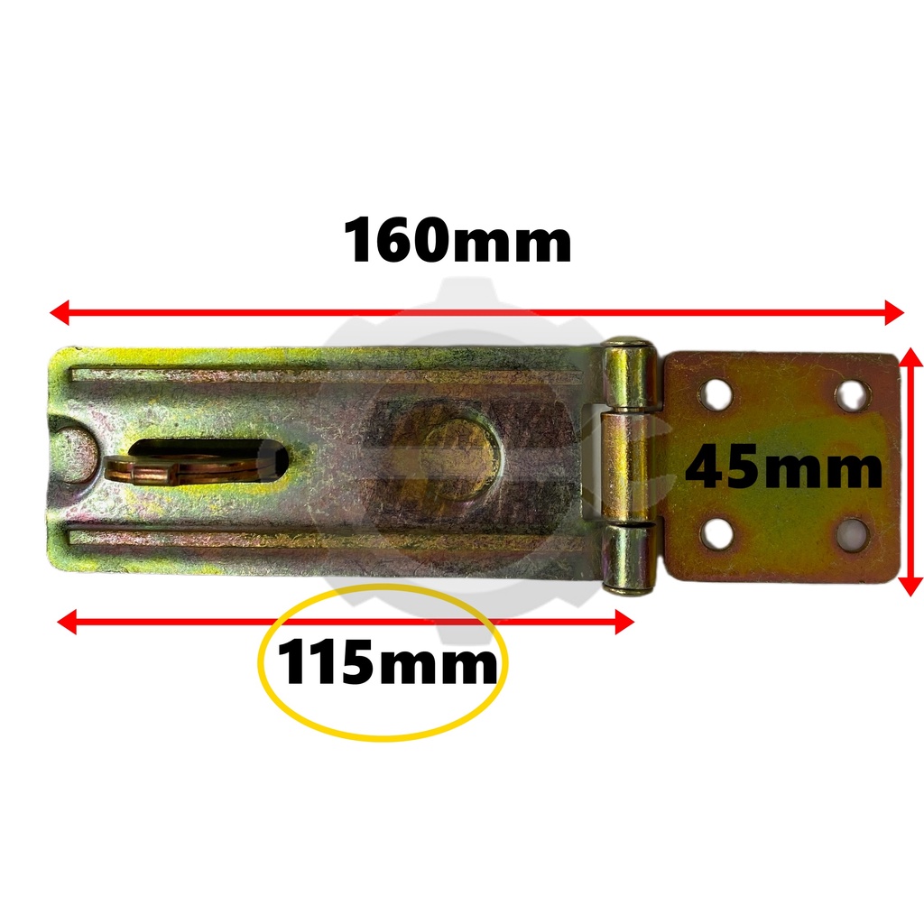 Rainbow Heavy Duty Iron Hasps + Staples. 65MM, 85MM, 100MM, 115MM