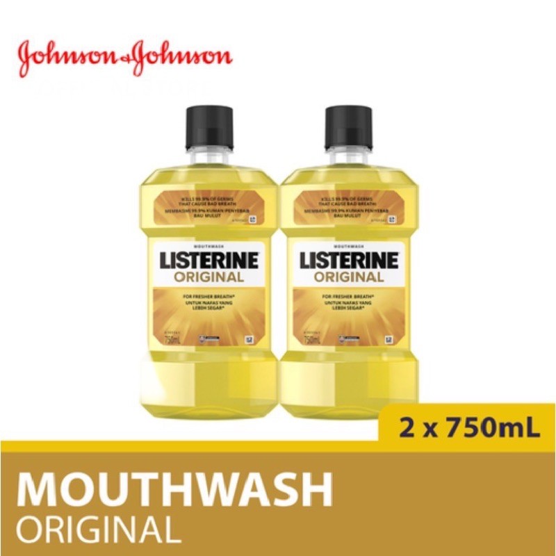 Listerine Mouthwash Original Twin Pack 750ml x 2 bottles/ 750ml 1