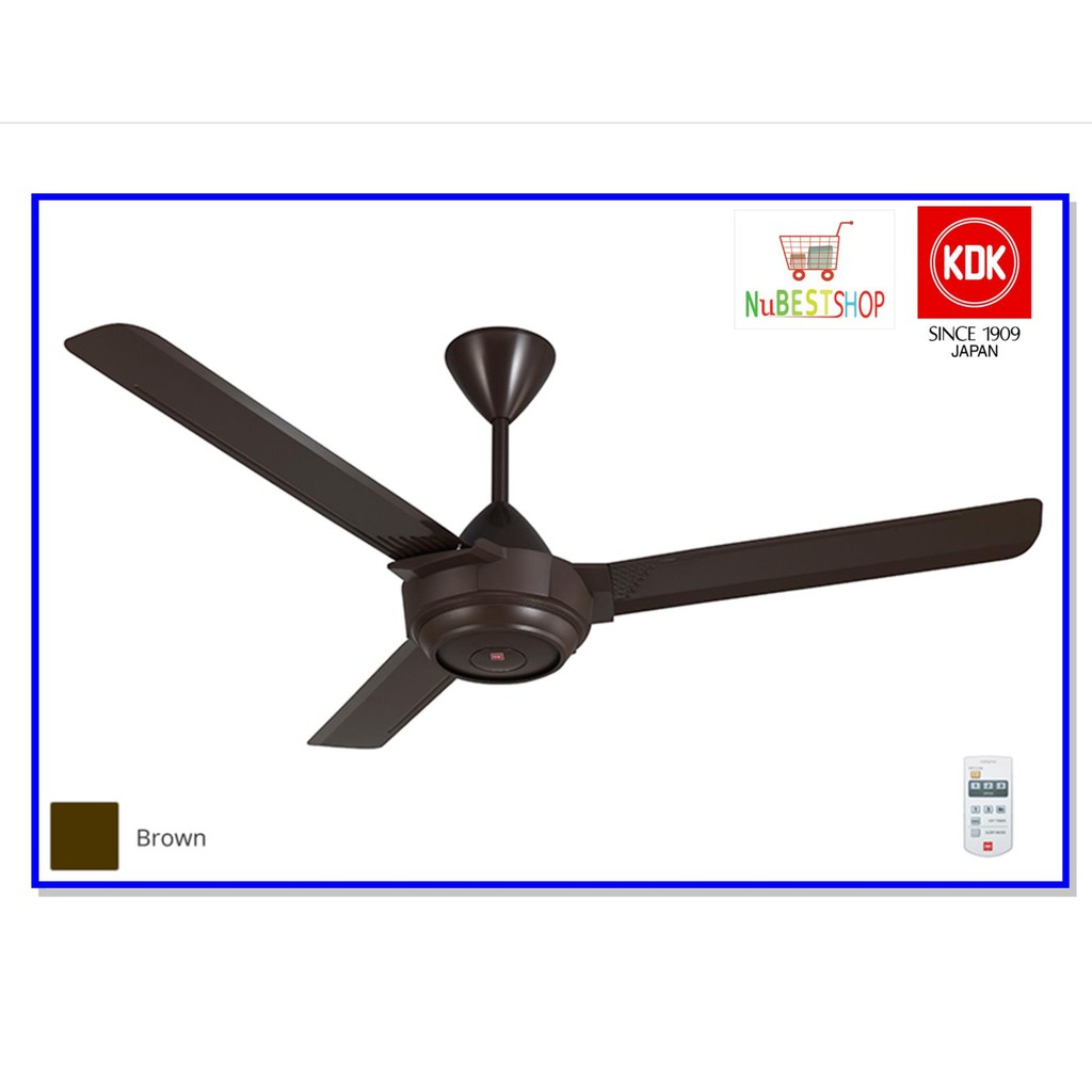 KDK K14X2PBR Remote Control Ceiling Fan 3 Blade (Brown) Shopee Malaysia