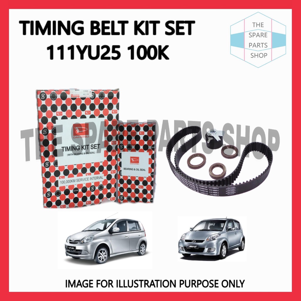PERODUA KELISA KENARI MYVI 1.0 VIVA 111YU25 TIMING BELT SET 100,000KM