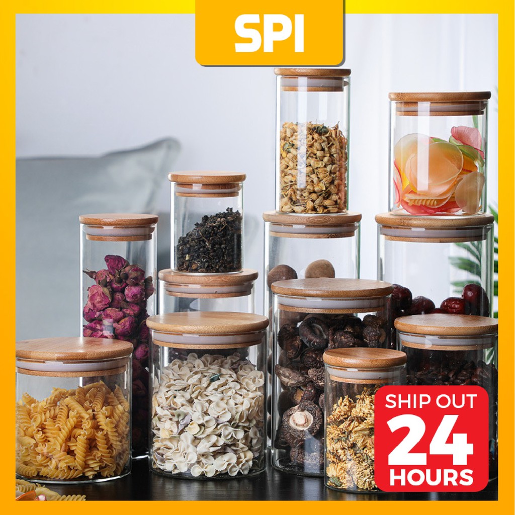 SPI Seasoning Bottle Glass Airtight Spice Container Condiment Bottle