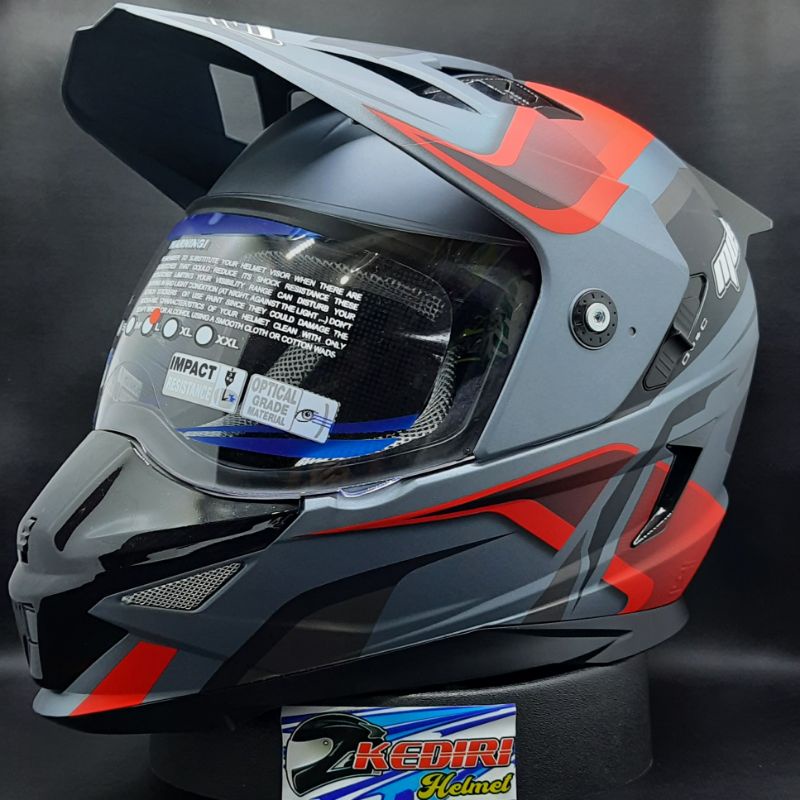 Mds SUPER PRO Series 2 supermoto Helmet Shopee Malaysia