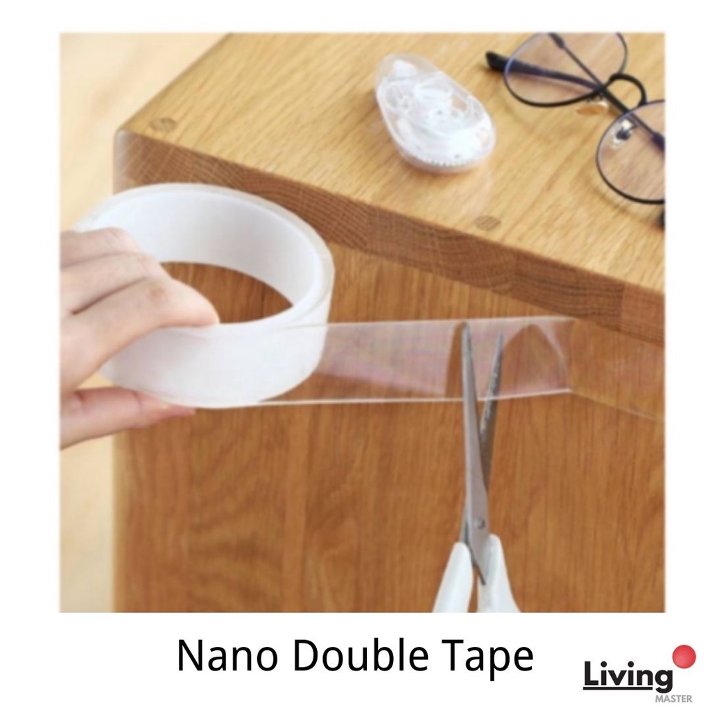 Nano Double Tape Transparent Sided Tape Reusable Strong Stickiness