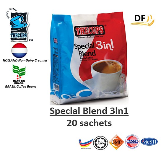 THE CUPS Special Blend 3 In 1 Instant Coffee Mix (20 sachets) [Expire 2022] Shopee Malaysia