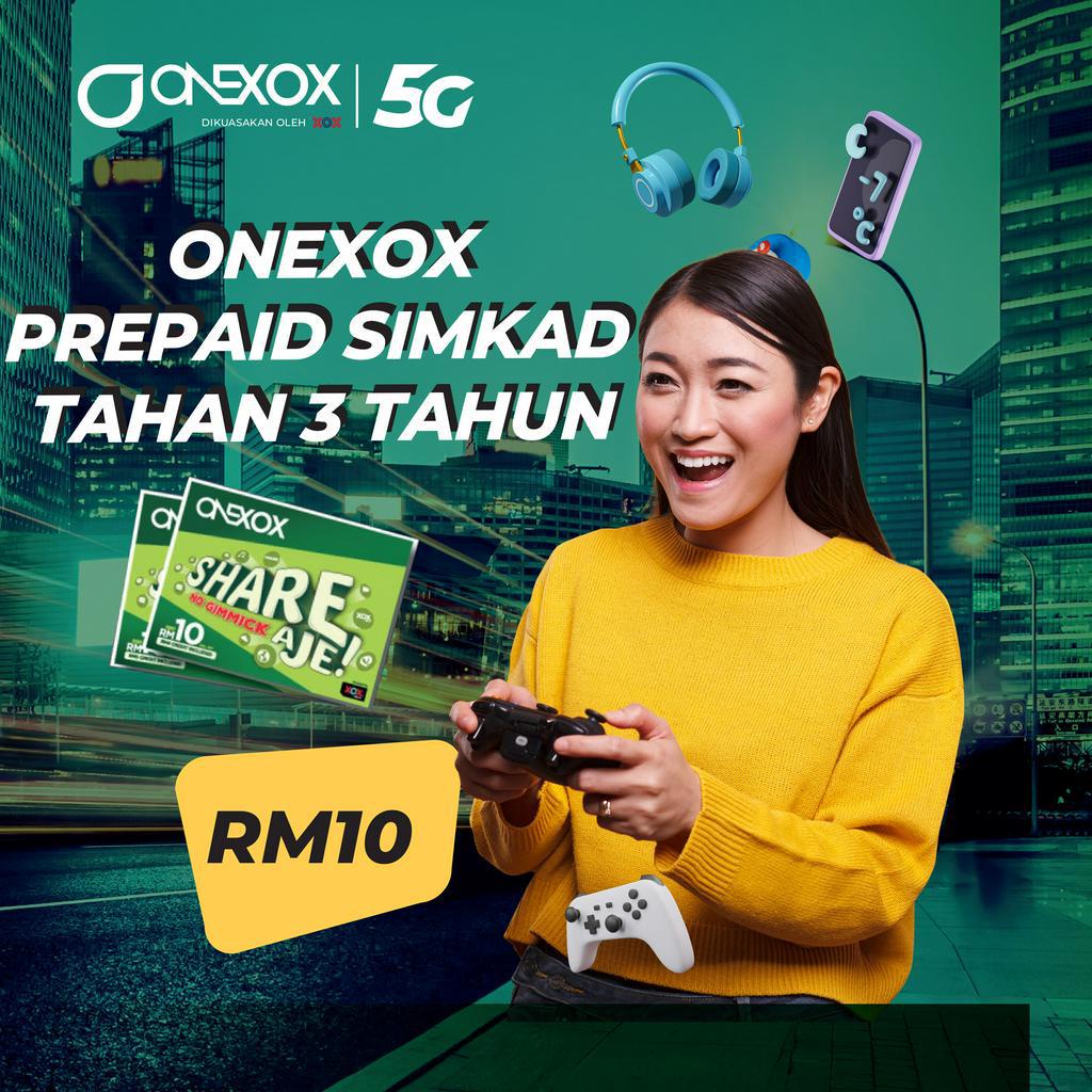 XOX sim card ONEXOX 5G PREPAID SIMCARD Tempoh sah extra [ self register