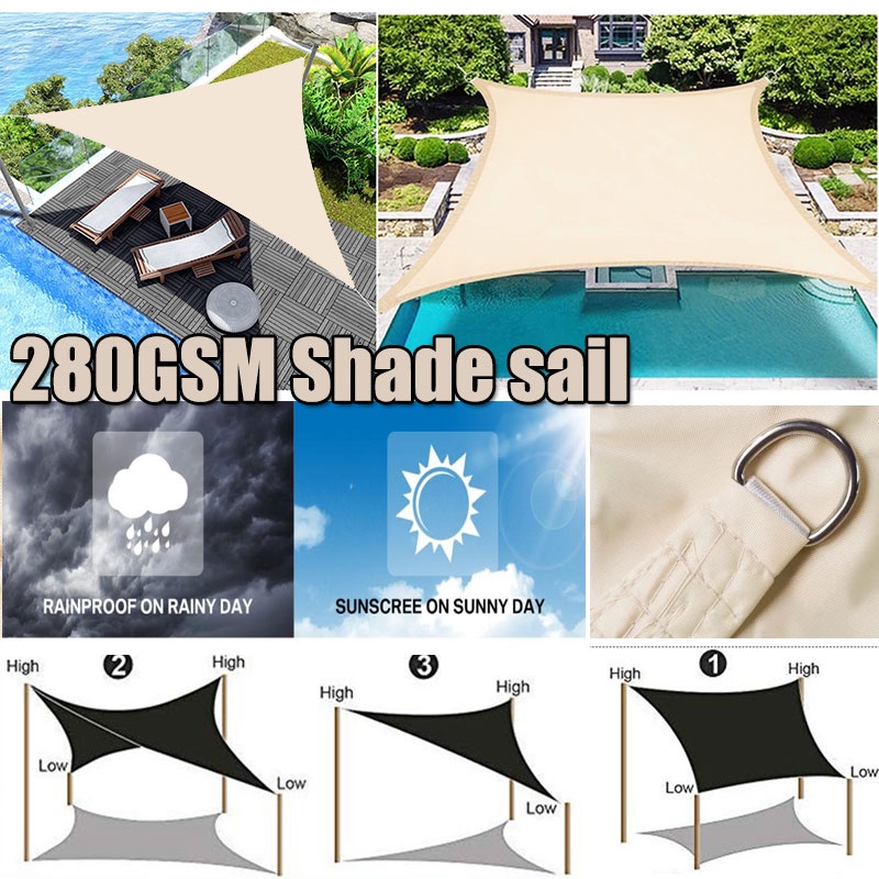 [ship in 24hours]Waterproof Sun Shelter Sunshade Protection Shade Sail