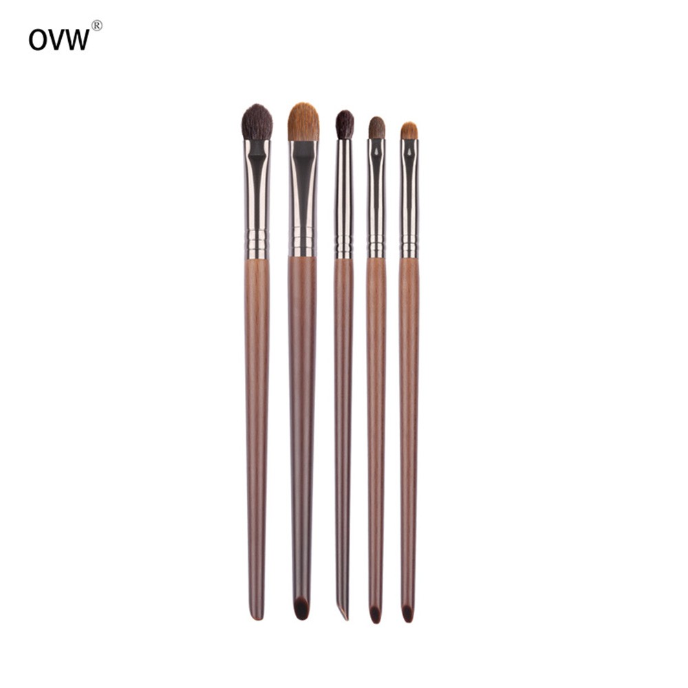 OVW 5pcs Makeup Brush Set Eyeshadow Blending Crease Kit Tapered Definer