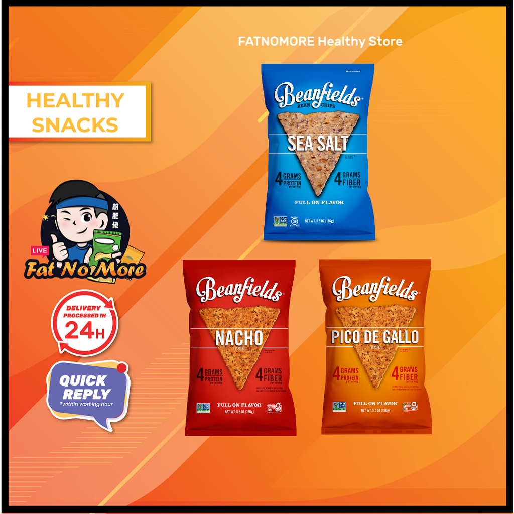 🔥America most popular🔥 Beanfields Sea Salt Bean Chips 156g Healthy
