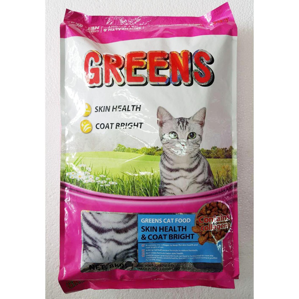 Greens Cat Food Skin & Coat Bright 8kg Shopee Malaysia