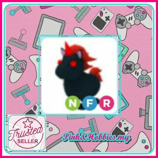 NEON FLY RIDE EVIL UNICORN ( NFR EVIL UNICORN ) AdoptMePets Shopee