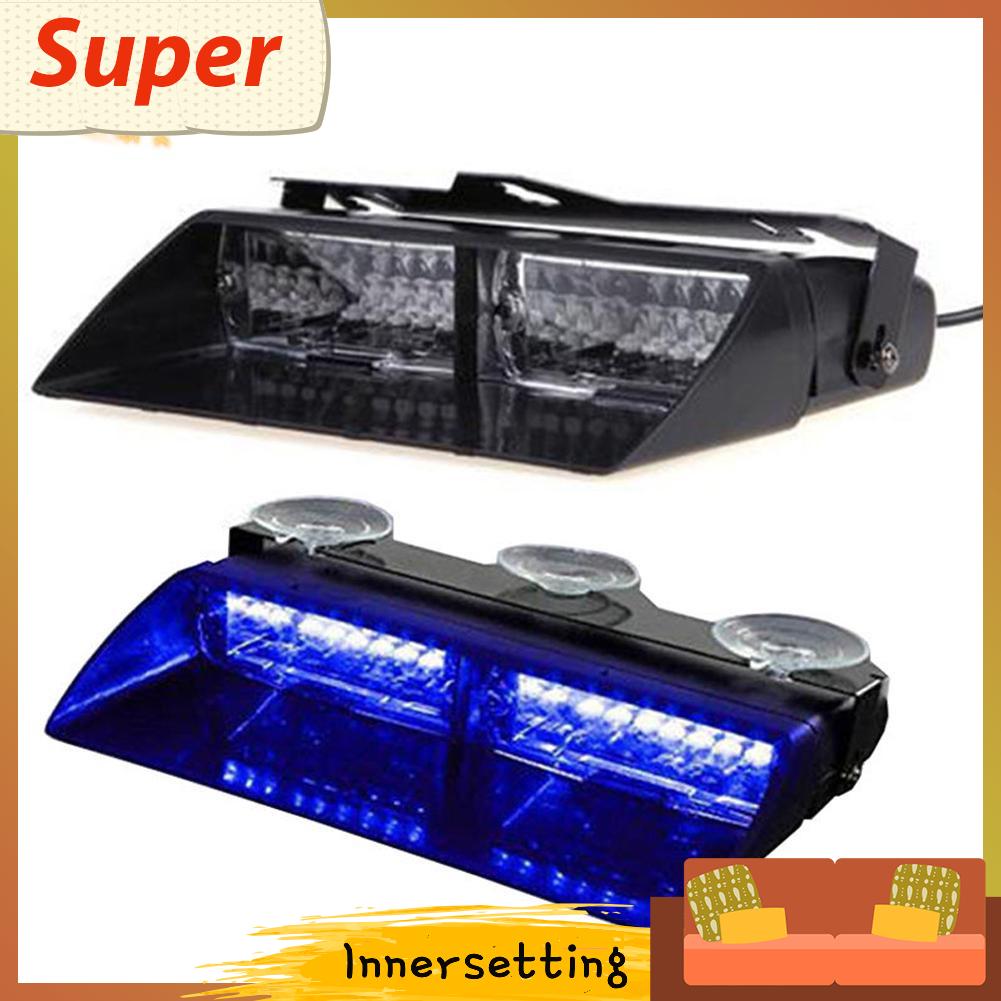 DC12V 16 LED Car Police Strobe Light Dash Emergency Warning Flashing Fog Lights 18 Flashing Lamp