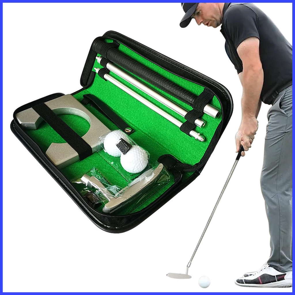Indoor Golf Practice Set Travel Practice Putter Kit Backyard Golf Putter Set for Right or Left