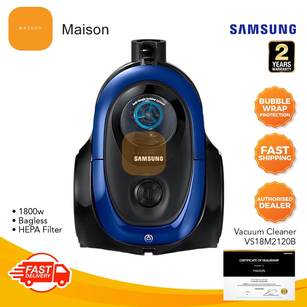 [Sales] Samsung Bagless Vacuum Cleaner 1800W VC18M2120SB (2 Years