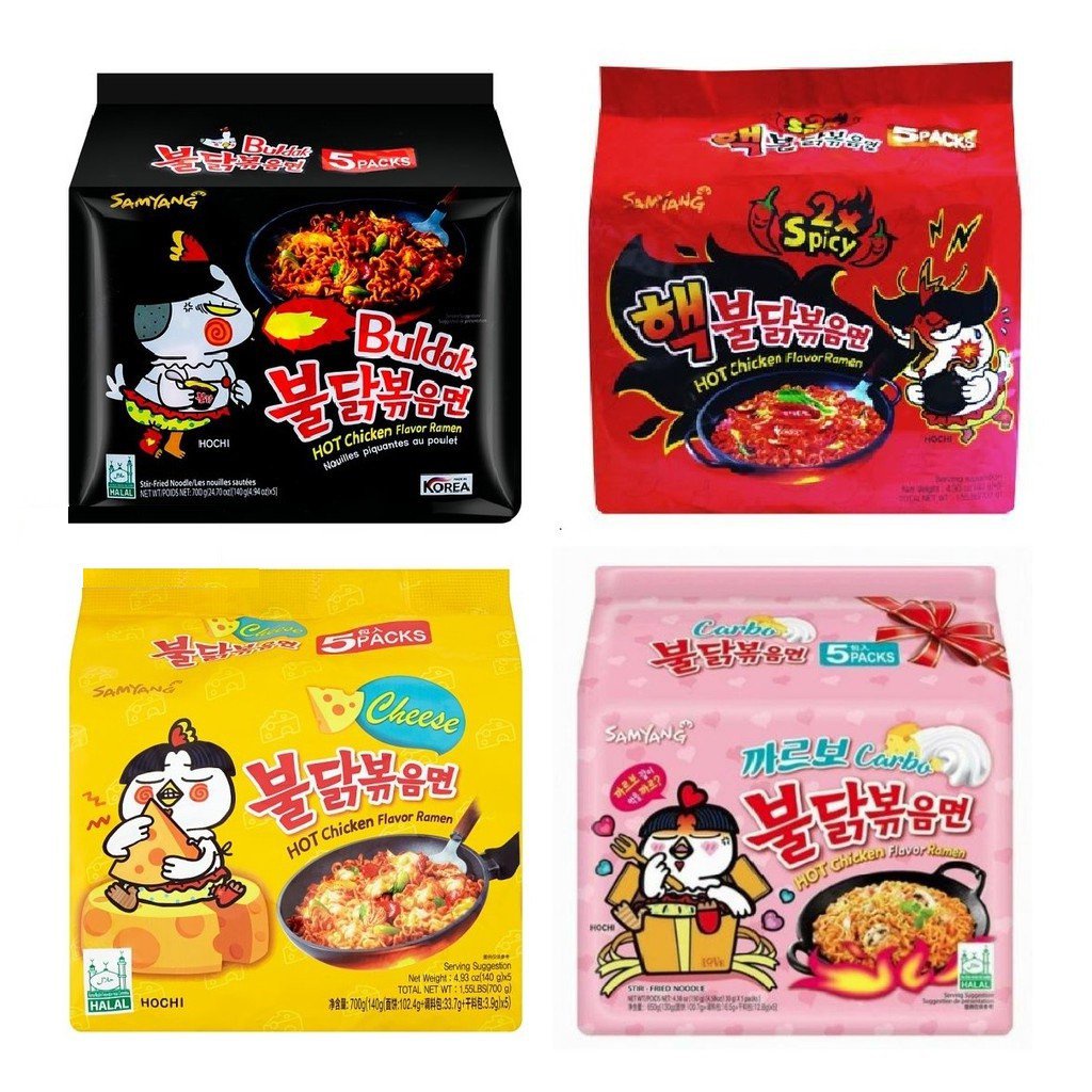 SAMYANG Ramen Noodles 140gm x 5s 1 Packet ( Carbonara / Original