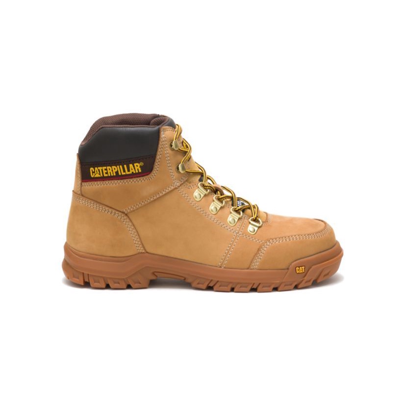 Caterpillar Men's Outline Steel Toe Work Boot Color Honey Reset