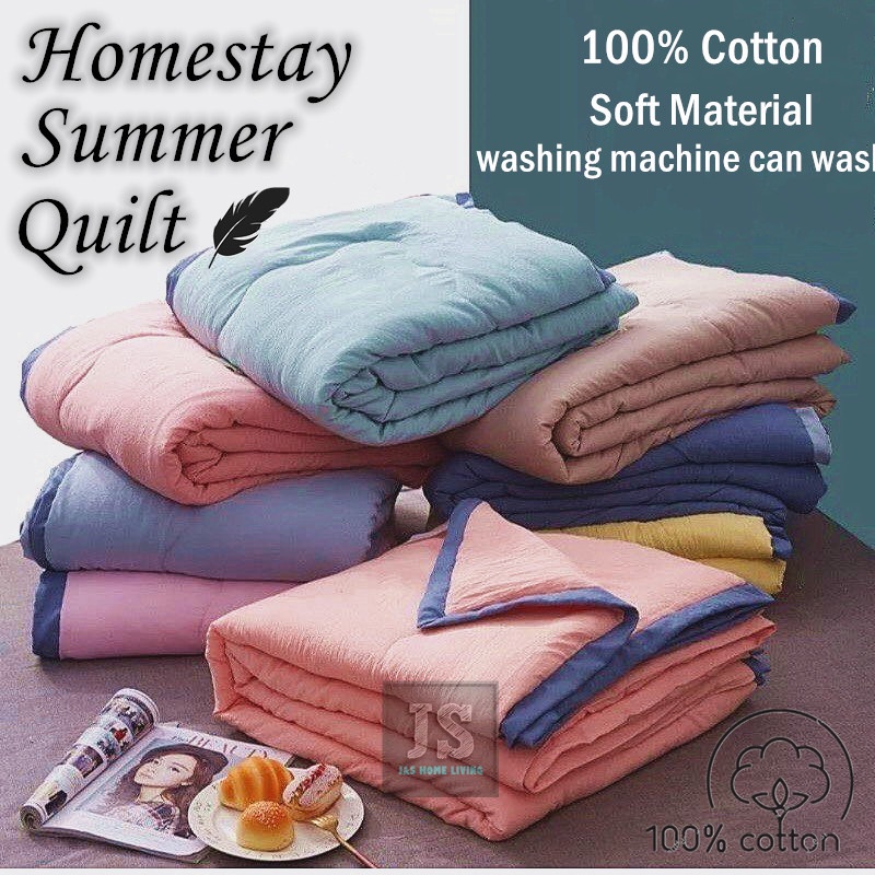 Summer Quilt Hotel Style Blanket 100cotton Soft Material Single / King