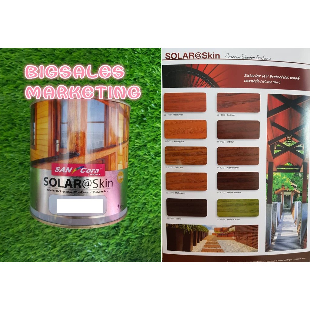 1 Litre SANCORA Solar Skin UV Protection/Wood Lacquer/Wood Shellac