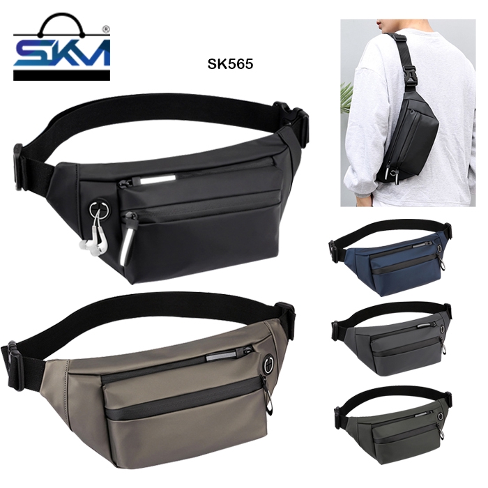 SKM Men's Sport Crossbody Bag Waterproof Messenger Chest Pouch Waist Bag Beg Lelaki SK565