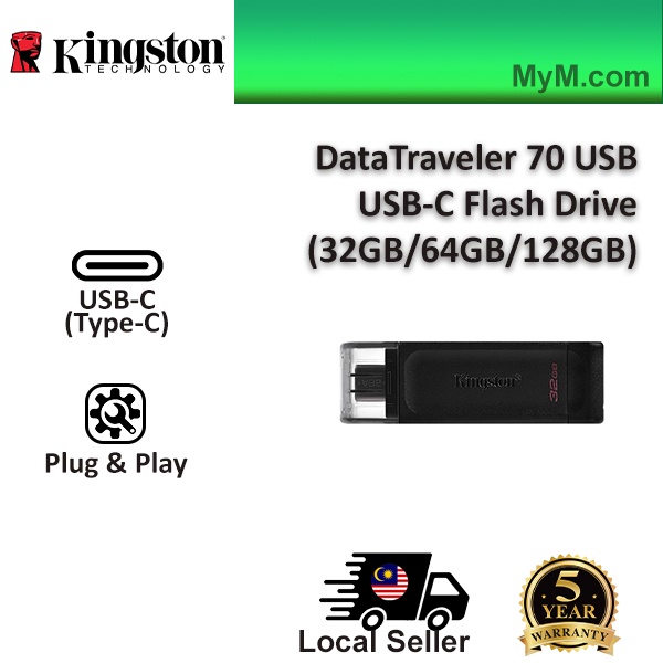 Kingston DataTraveler70 TypeC USB3.2 Pendrive Flash Drive /32GB/64GB