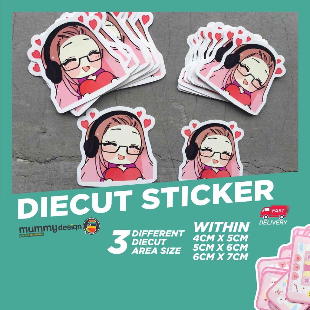 Custom Die cut sticker (print your own design) Shopee Malaysia