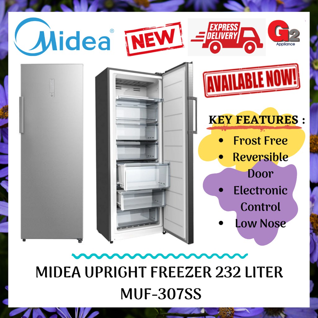 Midea (Authorised Dealer) Upright Freezer MUF307SS (GROSS
