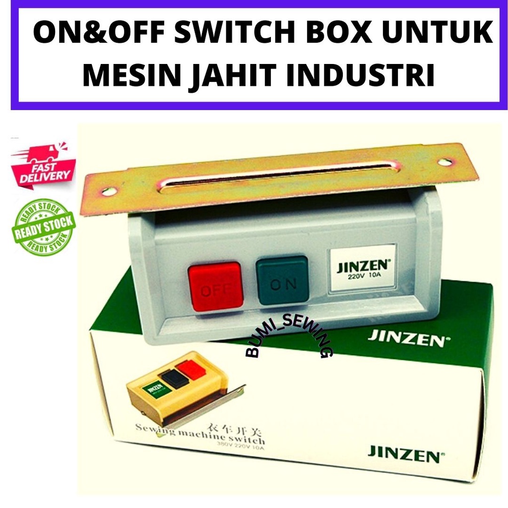 ON&OFF SWITCH BOX UNTUK MESIN JAHIT INDUSTRI // SWITCH BOX ON&OFF FOR