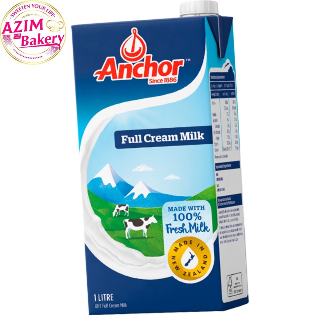 Anchor Full Cream Milk 1l Uht Milk Susu Penuh Krim Anchor by Azim