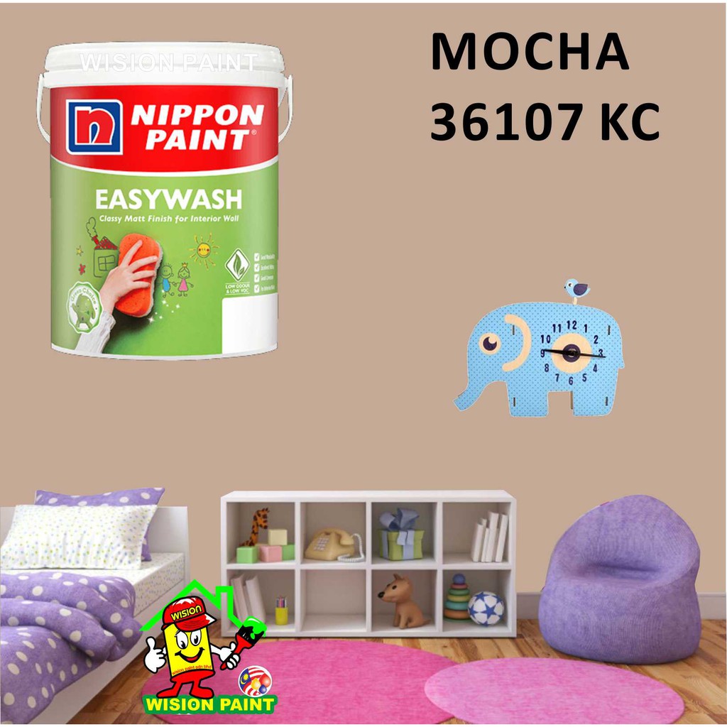 MOCHA 36107 KC ( 5L ) Nippon Paint Interior Vinilex Easywash Lustrous
