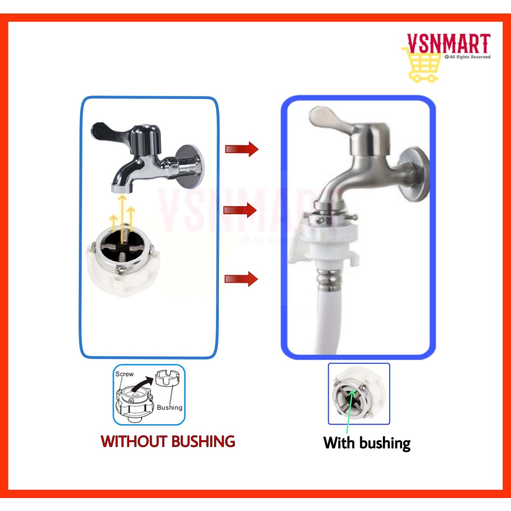 Washing Machine Water Tap Adaptor Inlet Hose Connector AB/, 45 OFF