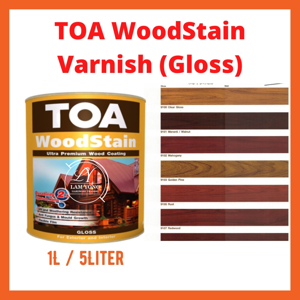 TOA Woodstain Gloss for Interior and Exterior Wood Paint/ Shellac