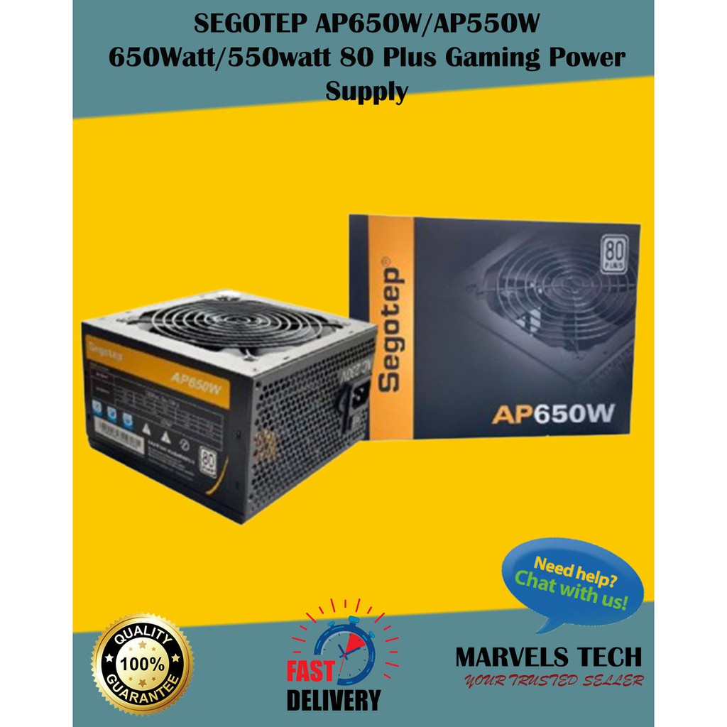**READY STOCK**SEGOTEP AP550W 550W 80PLUS POWER SUPPLY / Power Supply