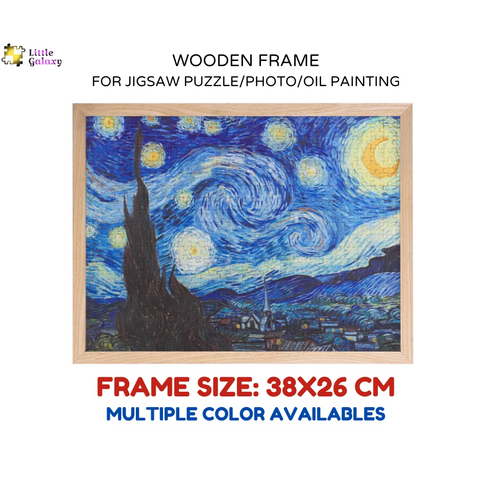 [Ready Stock]HIGH QUALITY WOODEN FRAME 38X26CM FOR PUZZLE FRAME PHOTO