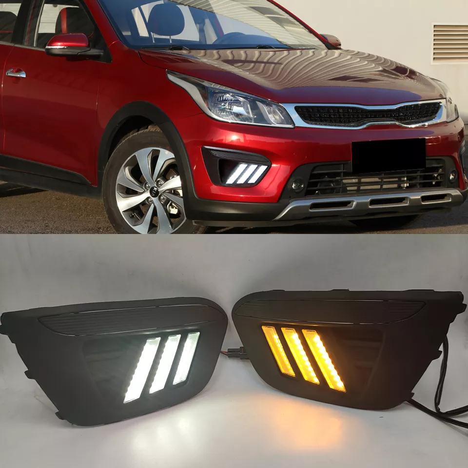 Car Flashing 2Pcs LED Daytime Running Light For Kia Rio Xline 2018