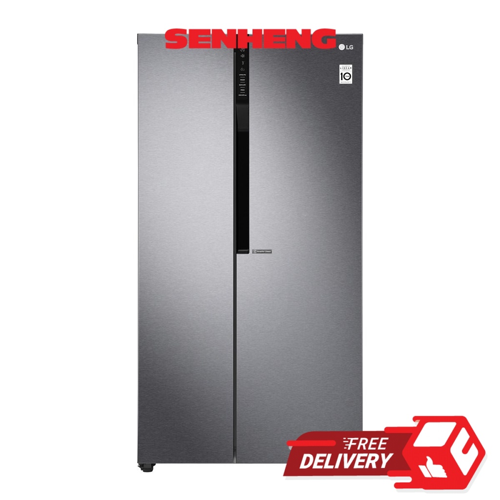 LG Refrigerator 680L Side by Side Fridge GCB247KQDV Shopee Malaysia