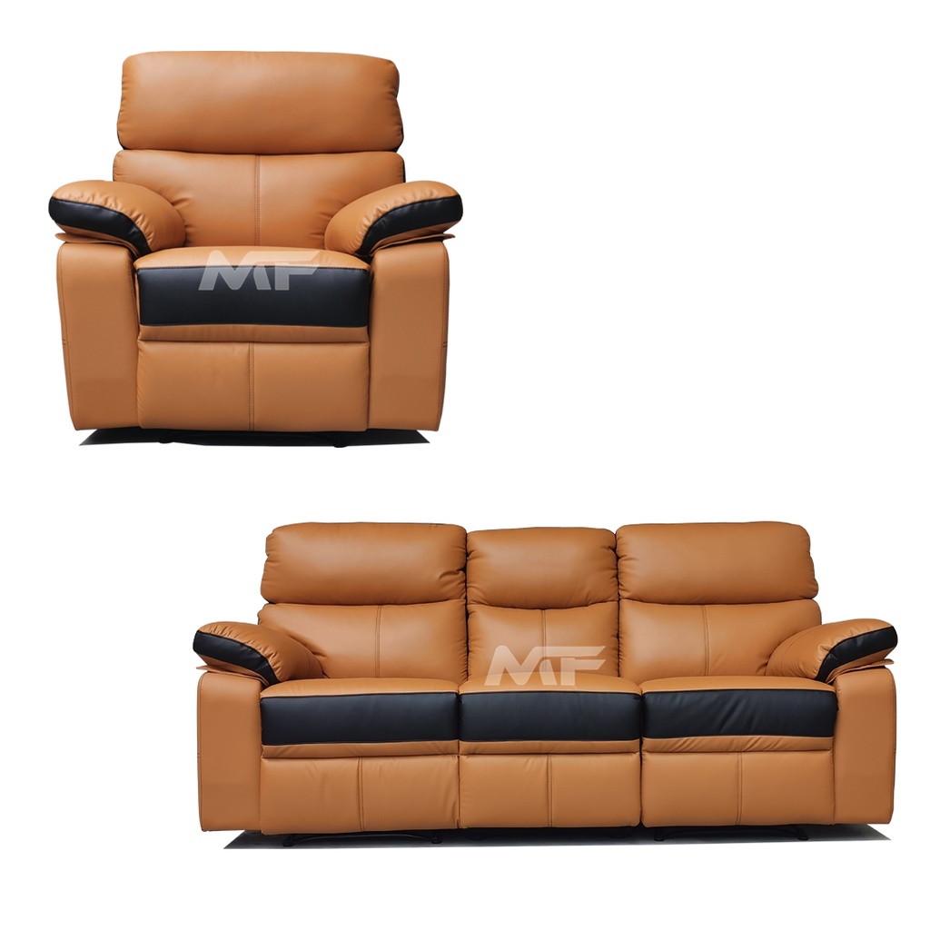 Million Furniture FORCE 1+2+3 Seater Genuine Leather Recliner Sofa Set