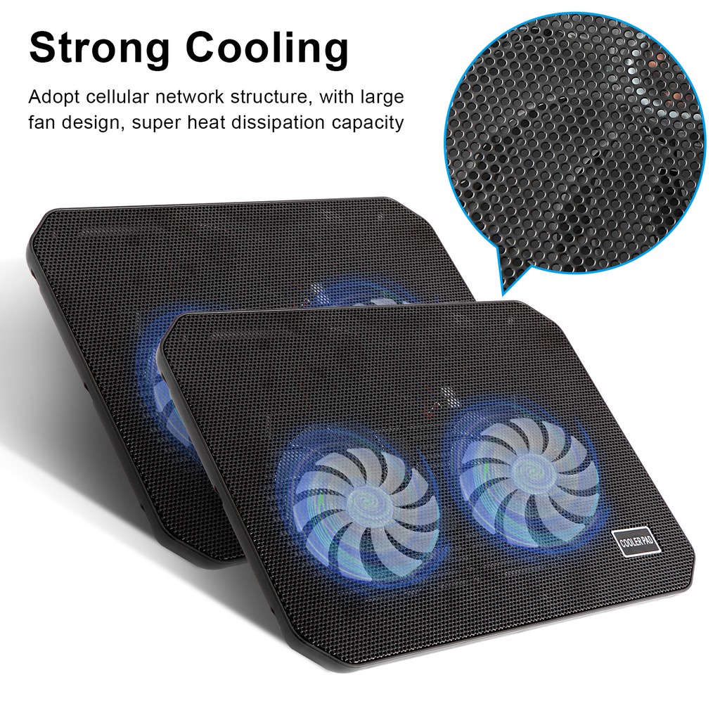 SHIP FROM KL RGB Laptop Cooler / Cooling Fan Laptop / USB Fan Laptop