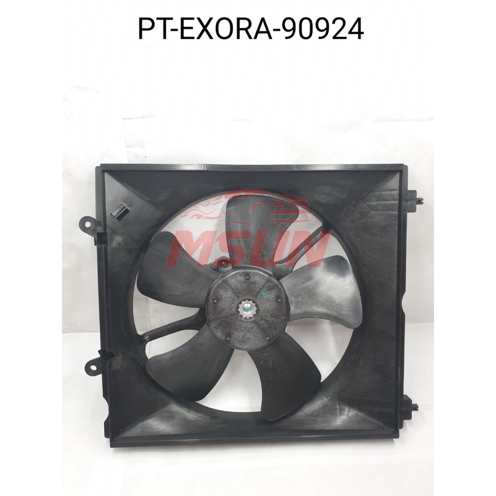 RADIATOR / AIR COND FAN MOTOR ASSEMBLY WITH BLADE / GUARD PROTON EXORA