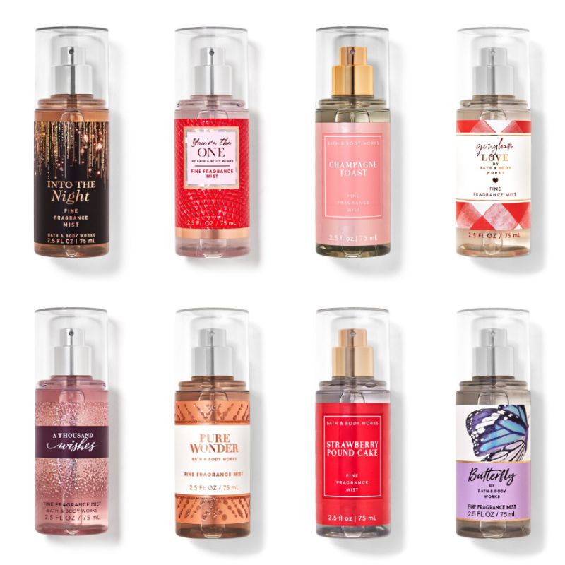 BATH AND BODY WORKS TRAVEL SIZE BODY MIST KECIL BODY MIST BBW PURE