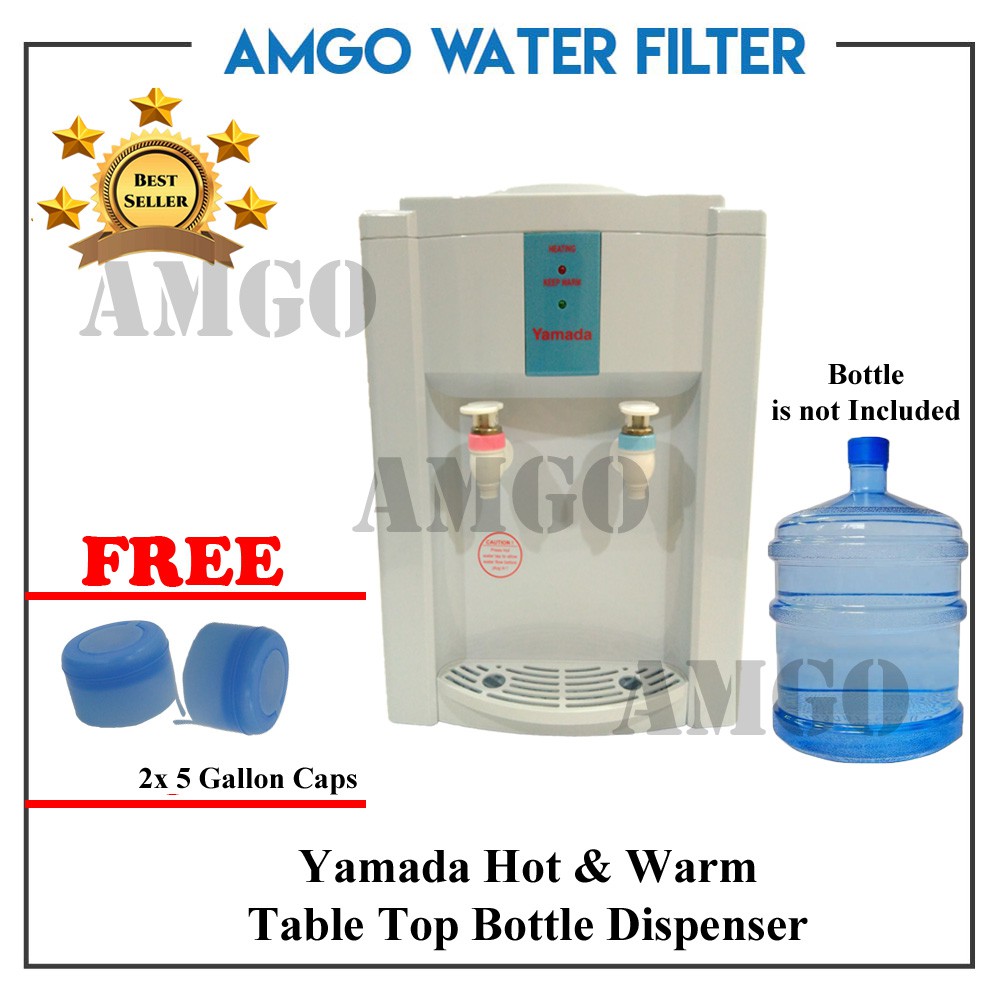 AMGO Yamada Water Dispenser Hot And Normal Table Top Bottle Dispenser