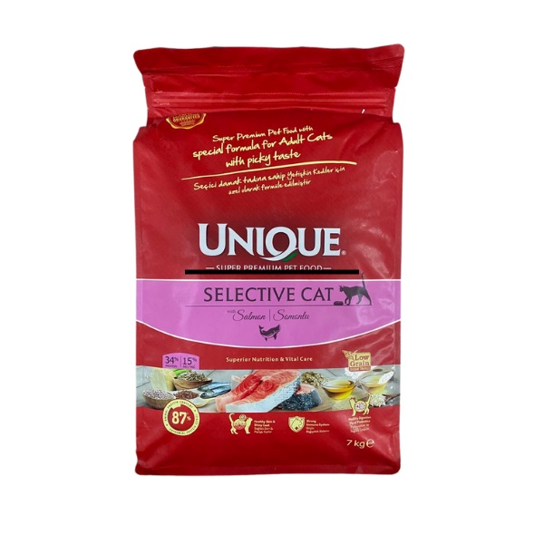 UNIQUE SUPER PREMIUM PET FOOD SELECTIVE CAT WITH SALMON CAT FOOD 7KG