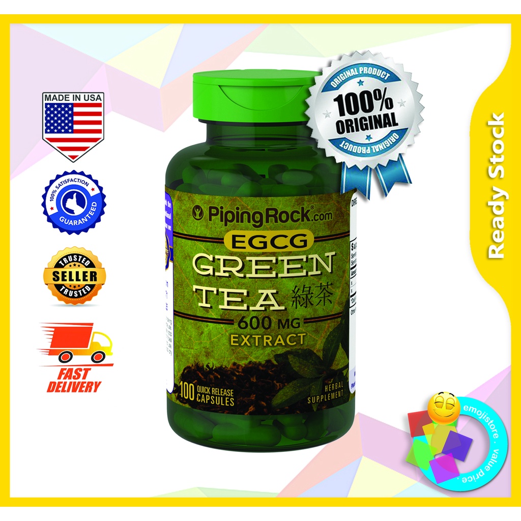 Piping Rock Green Tea Standardized Extract (EGCG), 600 mg, 100 Capsules