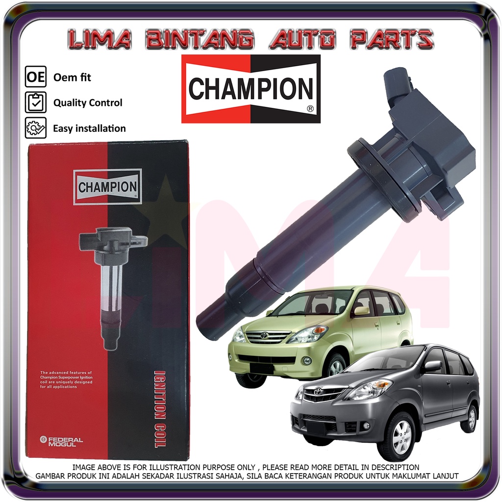 Toyota Avanza F601 F602 Ignition Coils , Plug Coil CHAMPION *Original
