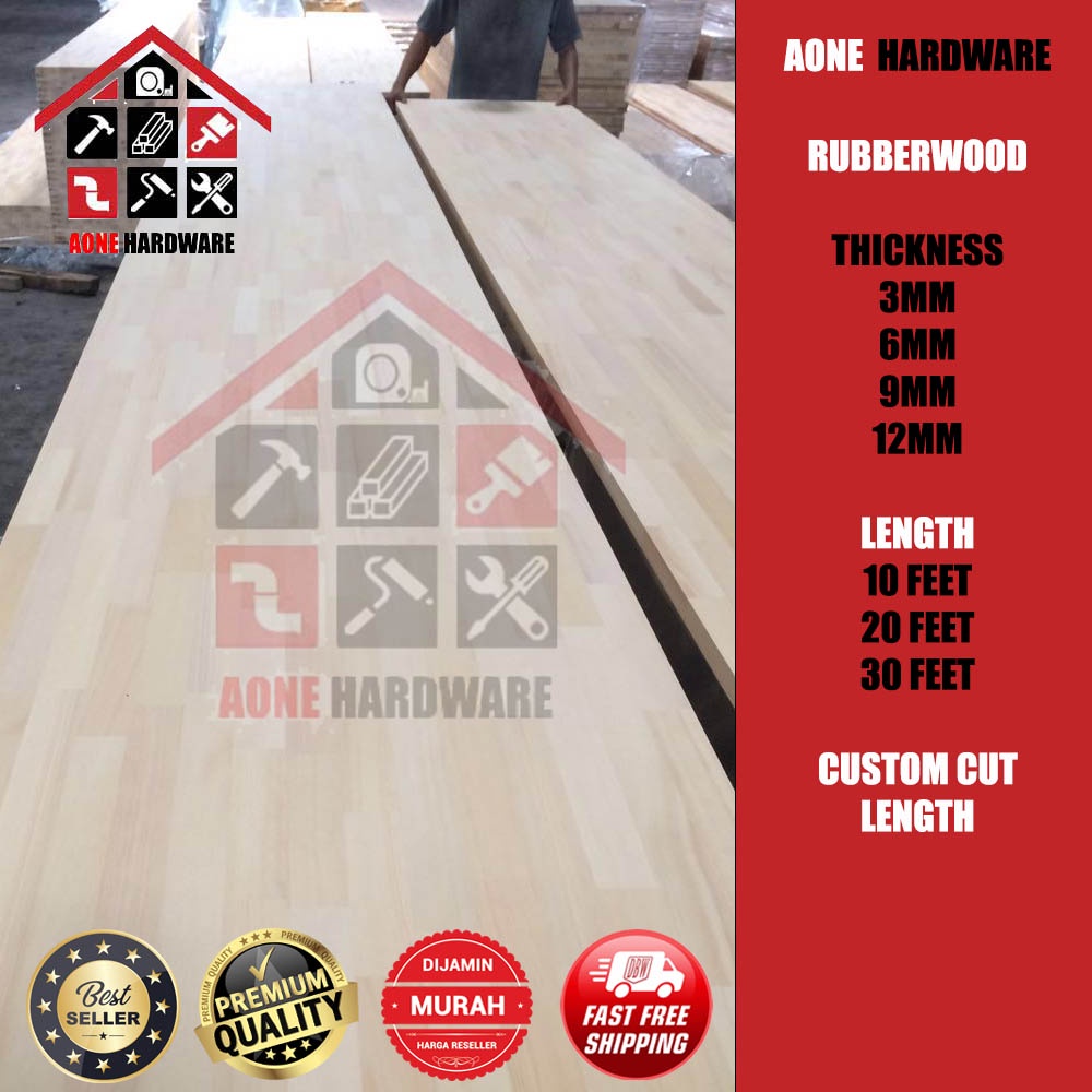 [ Rubber Wood Board AC 15mm ] 🌲 Rubber Wood Rubber Wood Board