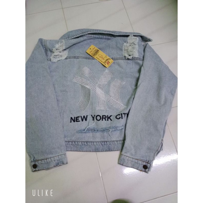 New torn jeans jacket template Shopee Malaysia