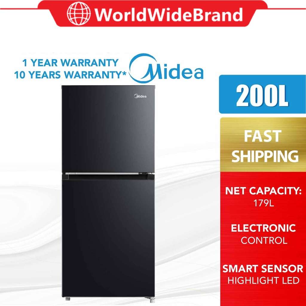 [SAVE 4.0] Midea 200L 2 Door Refrigerator MDRT267MTB30 Peti Sejuk Peti Ais REPLACE MD228B