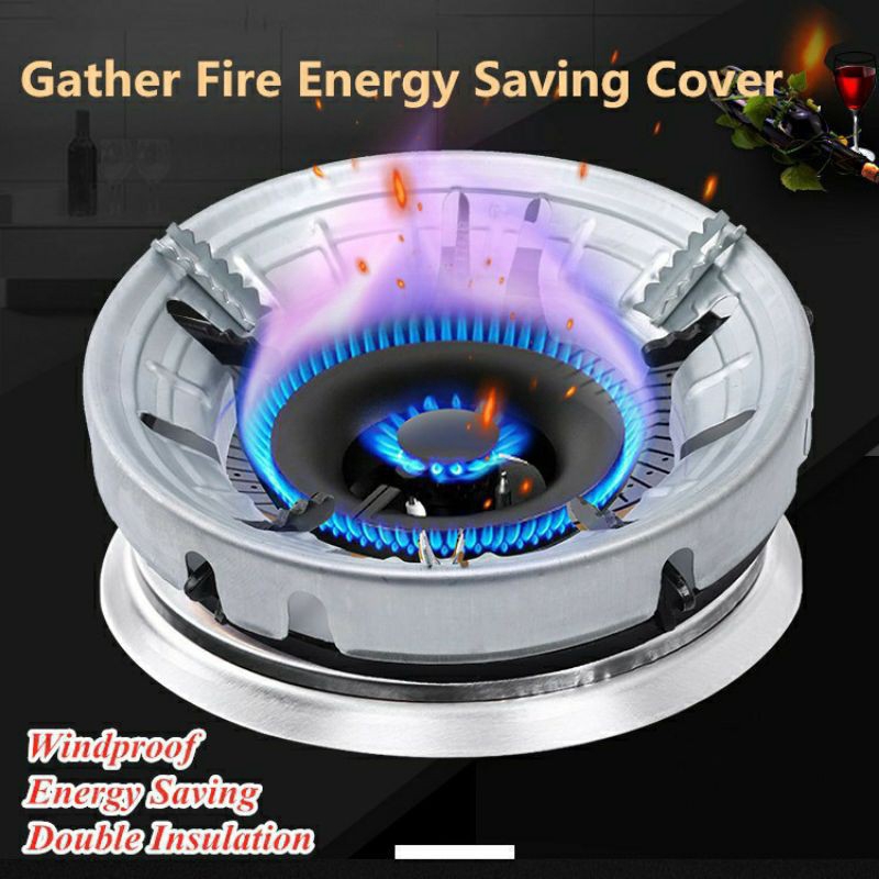 ENERGY SAVING! 9 Port Gas Stove Cover Holes Stainless Iron Ring Fire