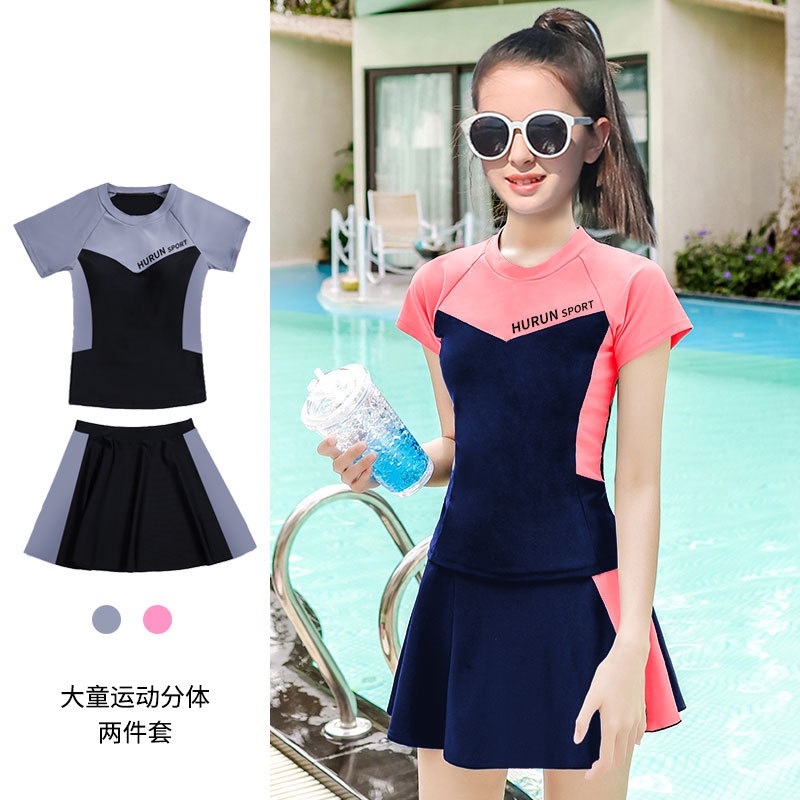 Swimming Suit Kids 2PCS Split Baby Girl Beach Dress Ready Stock Sport